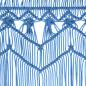Preview: Makramee Vorhang Blau 140x240 cm Baumwolle