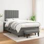 Preview: Boxspringbett mit Matratze Dunkelgrau 120x190 cm Stoff