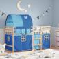 Preview: ARDEBO.de - Kinderhochbett mit Tunnel Blau 90x200 cm Massivholz Kiefer