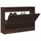 Preview: ARDEBO.de - Schuhschrank Braun Eichen-Optik 80x21x57 cm Holzwerkstoff