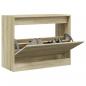 Preview: ARDEBO.de - Schuhschrank Sonoma-Eiche 80x34x63 cm Holzwerkstoff