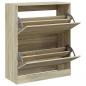 Preview: Schuhschrank Sonoma-Eiche 80x34x96,5 cm Holzwerkstoff