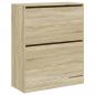 Preview: Schuhschrank Sonoma-Eiche 80x34x96,5 cm Holzwerkstoff