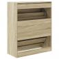 Preview: Schuhschrank Sonoma-Eiche 80x34x96,5 cm Holzwerkstoff