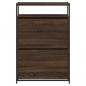 Preview: Schuhschrank Braun Eichen-Optik 75x34x112 cm Holzwerkstoff