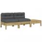 Preview: Gartensofa mit Kissen und Hocker 2-Sitzer