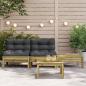 Preview: Gartensofa mit Kissen und Hocker 2-Sitzer