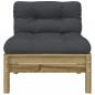 Preview: Gartensofa mit Kissen und Hocker 2-Sitzer