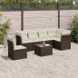 Preview: ARDEBO.de - 7-tlg. Garten-Sofagarnitur mit Kissen Schwarz Poly Rattan