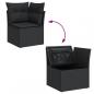 Preview: Garten-Ecksofa mit Kissen Schwarz Poly Rattan