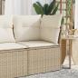 Preview: ARDEBO.de - Garten-Ecksofa mit Kissen Beige Poly Rattan