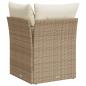 Preview: Garten-Ecksofa mit Kissen Beige Poly Rattan