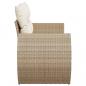 Preview: Gartensofa mit Kissen 2-Sitzer Beige Poly Rattan