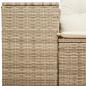 Preview: Gartensofa mit Kissen 2-Sitzer Beige Poly Rattan