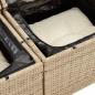 Preview: Gartensofa mit Kissen 2-Sitzer Beige Poly Rattan