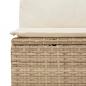 Preview: Gartensofa mit Kissen 3-Sitzer Beige Poly Rattan