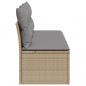 Preview: Gartensofa mit Kissen 3-Sitzer Beige Poly Rattan