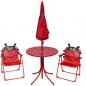 Preview: 3-tlg. Garten-Bistro-Set für Kinder mit Sonnenschirm Rot