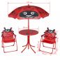 Preview: 3-tlg. Garten-Bistro-Set für Kinder mit Sonnenschirm Rot