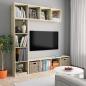 Preview: ARDEBO.de - 3-tlg. Bücher-/TV-Schrank Set Sonoma-Eiche 1180x30x180 cm