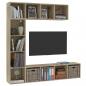 Preview: 3-tlg. Bücher-/TV-Schrank Set Sonoma-Eiche 1180x30x180 cm