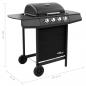 Preview: Gasgrill mit 4 Flammen Schwarz