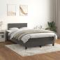 Preview: Boxspringbett mit Matratze Dunkelgrau 120x190 cm Samt