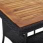 Preview: 5-tlg. Garten-Essgruppe Poly Rattan und Massivholz Schwarz