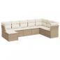 Preview: 8-tlg. Garten-Sofagarnitur mit Kissen Beige Poly Rattan