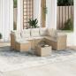 Preview: ARDEBO.de - 8-tlg. Garten-Sofagarnitur mit Kissen Beige Poly Rattan