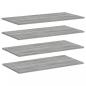 Preview: Wandregale 4 Stk. Grau Sonoma 80x40x1,5 cm Holzwerkstoff