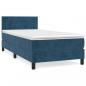 Preview: Boxspringbett mit Matratze Dunkelblau 80x200 cm Samt