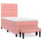 Preview: Boxspringbett mit Matratze Rosa 80x200 cm Samt