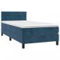 Preview: Boxspringbett mit Matratze & LED Dunkelblau 80x200 cm Samt