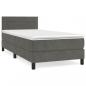 Preview: Boxspringbett mit Matratze Dunkelgrau 100x200 cm Samt