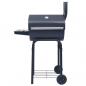 Preview: Holzkohlegrill Smoker mit Unterer Ablage Schwarz