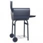 Preview: Holzkohlegrill Smoker mit Unterer Ablage Schwarz