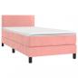 Preview: Boxspringbett mit Matratze & LED Rosa 80x200 cm Samt