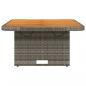 Preview: Gartentisch Grau 80x80x71 cm Poly Rattan und Akazienholz