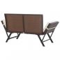 Preview: Gartenbank mit Kissen Braun 176 cm Poly Rattan