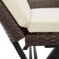 Preview: Gartenbank mit Kissen Braun 176 cm Poly Rattan