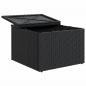 Preview: Gartenhocker mit Kissen Schwarz 55x55x37 cm Poly Rattan