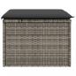 Preview: Gartenhocker mit Kissen Grau 55x55x37 cm Poly Rattan