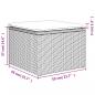 Preview: Gartenhocker mit Kissen Grau 55x55x37 cm Poly Rattan