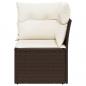 Preview: Garten-Ecksofa mit Kissen Braun Poly Rattan