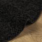 Preview: Shaggy-Teppich PAMPLONA Hochflor Modern Schwarz Ø 100 cm