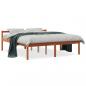 Preview: ARDEBO.de - Seniorenbett Wachsbraun 150x200 cm Massivholz Kiefer