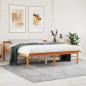 Preview: Seniorenbett Wachsbraun 150x200 cm Massivholz Kiefer