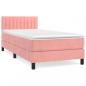 Preview: Boxspringbett mit Matratze Rosa 80x200 cm Samt