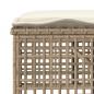 Preview: 4-tlg. Garten-Sofagarnitur mit Kissen Beige Poly Rattan Glas